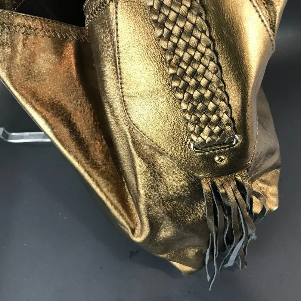 Cole Haan Gold Metallic Leather Shoulder/Satchel